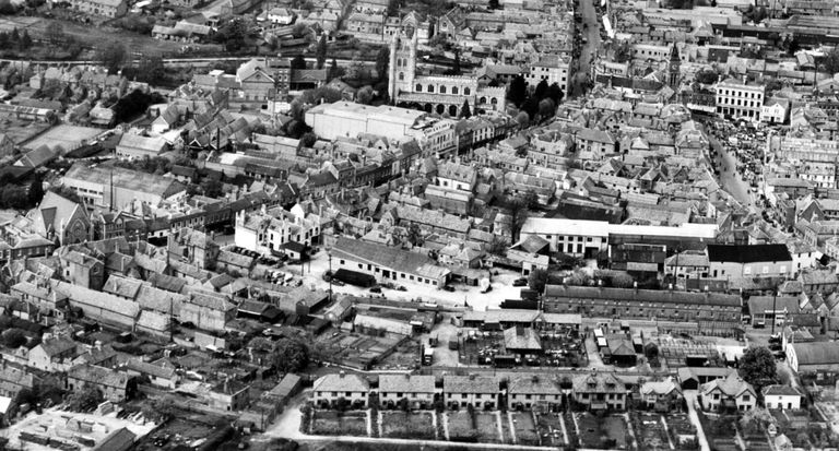 c.1940s aerial photo of Newbury