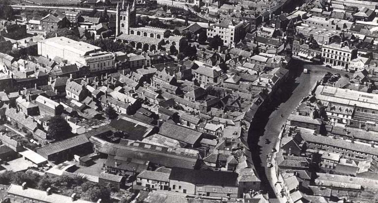 c.1950s aerial photo of Newbury
